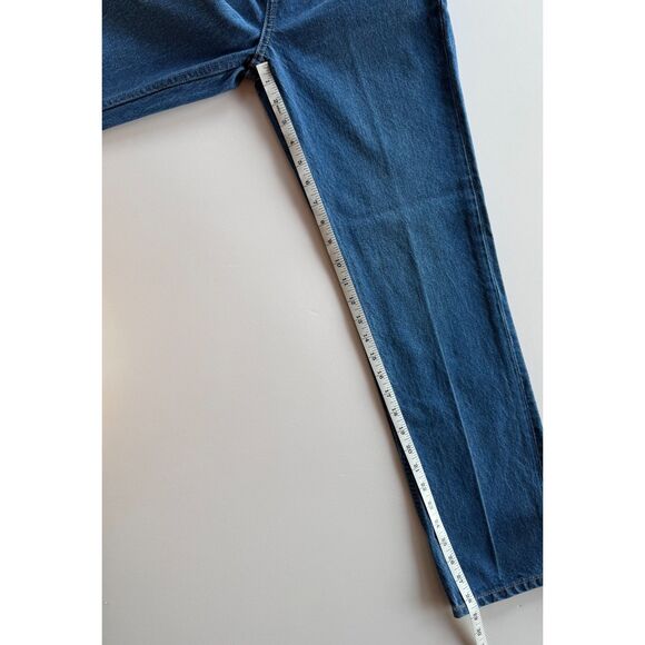NWT Reformation Cynthia Button Fly High Rise Straight Jeans in Zenia Medium Blue - Picture 12 of 13